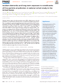 Cover page: Incident dementia and long-term exposure to constituents of&nbsp;fine particle air pollution: A national cohort study in the United States.