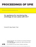 Cover page: An appliance for monitoring the shrinkage of root caries with OCT.