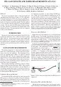 Cover page: FEL GAIN LENGTH AND TAPER MEASUREMENTS AT LCLS