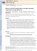 Cover page: Effects of Triclosan and Biosolids on Microbial Community Composition in an Agricultural Soil