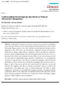 Cover page: Understanding Bacteriophage Specificity in Natural Microbial Communities