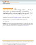 Cover page: Author Correction: Microbially induced potassium enrichment in Paleoproterozoic shales and implications for reverse weathering on early Earth