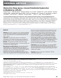 Cover page: Obstructive Sleep Apnea-induced Endothelial Dysfunction Is Mediated by miR-210.