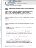 Cover page: Risk of hospitalisation after primary treatment for prostate cancer