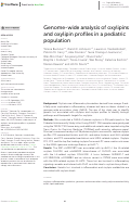 Cover page: Genome-wide analysis of oxylipins and oxylipin profiles in a pediatric population