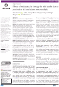 Cover page: Effects of endovascular therapy for mild stroke due to proximal or M2 occlusions: meta-analysis