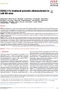 Cover page: CX3CL1-Fc treatment prevents atherosclerosis in Ldlr KO mice