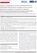 Cover page: Markers of Immune Activation and Inflammation in Individuals With Postacute Sequelae of Severe Acute Respiratory Syndrome Coronavirus 2 Infection