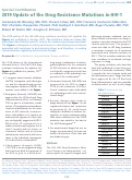 Cover page: 2019 update of the drug resistance mutations in HIV-1.