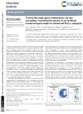 Cover page: Tuning through-space interactions via the secondary coordination sphere of an artificial metalloenzyme leads to enhanced Rh( iii )-catalysis