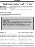 Cover page: Diaphragmatic Excursion as a Novel Objective Measure of Serratus Anterior Plane Block Efficacy: A Case Series