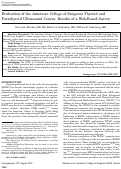 Cover page: Evaluation of the American college of surgeons thyroid and parathyroid ultrasound course: Results of a web‐based survey