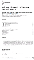 Cover page: Chapter Two Calcium Channels in Vascular Smooth Muscle