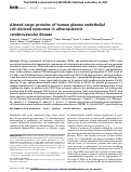 Cover page: Altered cargo proteins of human plasma endothelial cell–derived exosomes in atherosclerotic cerebrovascular disease