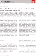 Cover page: Haemophilia Utilization Group Study - Part Va (HUGS Va): design, methods and baseline data