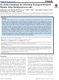 Cover page: An Online Database for Informing Ecological Network Models: http://kelpforest.ucsc.edu