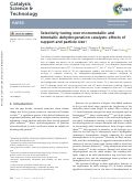 Cover page: Selectivity tuning over monometallic and bimetallic dehydrogenation catalysts: effects of support and particle size