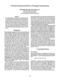 Cover page: A Sketched Computational Theory of Language Comprehension