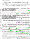 Cover page: Supervised and Semi-Supervised Learning for MIMO Blind Detection With Low-Resolution ADCs