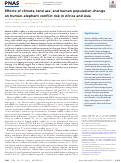 Cover page: Effects of climate, land use, and human population change on human-elephant conflict risk in Africa and Asia.