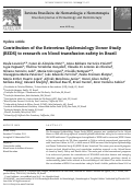 Cover page: Contribution of the Retrovirus Epidemiology Donor Study (REDS) to research on blood transfusion safety in Brazil