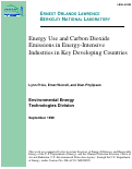 Cover page: Energy use and carbon dioxide emissions in energy-intensive industries in key developing 
countries