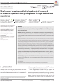 Cover page: Single‐agent bevacizumab in the treatment of recurrent or refractory pediatric low‐grade glioma: A single institutional experience