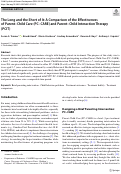 Cover page: The Long and the Short of It: A Comparison of the Effectiveness of Parent–Child Care (PC–CARE) and Parent–Child Interaction Therapy (PCIT)