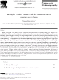 Cover page of Multiple "stable"states and the conervation of marine ecosystems