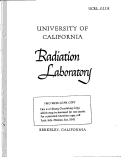 Cover page: ABSOLUTE CROSS SECTIONS FOR SECONDARY PARTICLES PRODUCED IN HIGH-ENERGY NUCLEAR BOMBARDMENTS