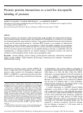 Cover page: Protein-protein interactions as a tool for site-specific labeling of proteins