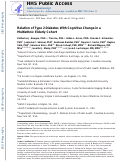 Cover page: Relationship Between Type 2 Diabetes Mellitus and Cognitive Change in a Multiethnic Elderly Cohort