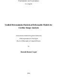 Cover page: Unified Deterministic/Statistical Deformable Models for Cardiac Image Analysis