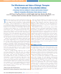 Cover page: The Effectiveness and Value of Biologic Therapies for the Treatment of Uncontrolled Asthma.