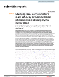 Cover page: Studying local Berry curvature in 2H-WSe2 by circular dichroism photoemission utilizing crystal mirror plane