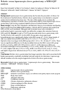 Cover page: Robotic versus laparoscopic sleeve gastrectomy: a MBSAQIP analysis