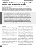 Cover page: mTORC1 to AMPK switching underlies β-cell metabolic plasticity during maturation and diabetes
