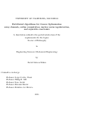 Cover page: Distributed Algorithms for Convex Optimization: noisy channels, online computation, nuclear norm regularization, and separable constraints