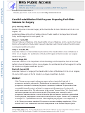 Cover page: Gerofit Prehabilitation Pilot Program: Preparing Frail Older Veterans for Surgery.