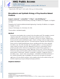 Cover page: Biosynthesis and synthetic biology of psychoactive natural products