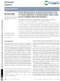 Cover page: Chiral derivatization-enabled discrimination and on-tissue detection of proteinogenic amino acids by ion mobility mass spectrometry.