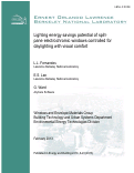 Cover page: Lighting energy savings potential of split-pane electrochromic windows controlled for daylighting with visual comfort