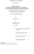 Cover page: Animal People: Freaks, Elitists, Fanatics, and Haters in U.S. Discourses about Veganism (1995-2019)