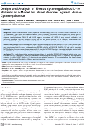 Cover page: Design and Analysis of Rhesus Cytomegalovirus IL-10 Mutants as a Model for Novel Vaccines against Human Cytomegalovirus