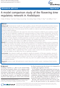 Cover page: A model comparison study of the flowering time regulatory network in Arabidopsis