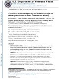 Cover page: Association of Provider Specialty and Multidisciplinary Care With Hepatocellular Carcinoma Treatment and Mortality