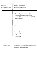 Cover page: Member capacity factors for seismic isolators to limit collapse risks of seismically isolated structure to ASCE 7 stipulated limits