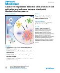 Cover page: CXCL9/10-engineered dendritic cells promote T cell activation and enhance immune checkpoint blockade for lung cancer