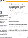 Cover page: Lagged Associations of Metropolitan Statistical Area- and State-Level Income Inequality with Cognitive Function: The Health and Retirement Study.