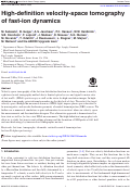 Cover page: High-definition velocity-space tomography of fast-ion dynamics